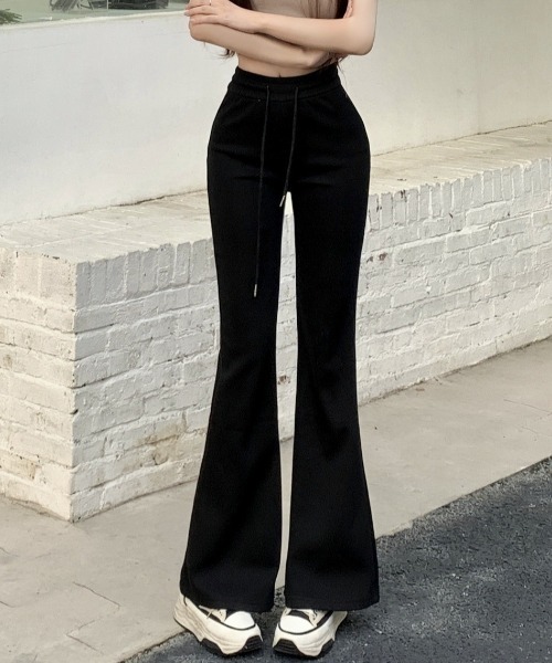 lilful（リルフル）の「裾フレア スリムデザイン スウェットパンツ（スウェットパンツ・レディース・ブラック/グレー/ライトグレー/ダークグレー・M/L）」の17枚目の写真