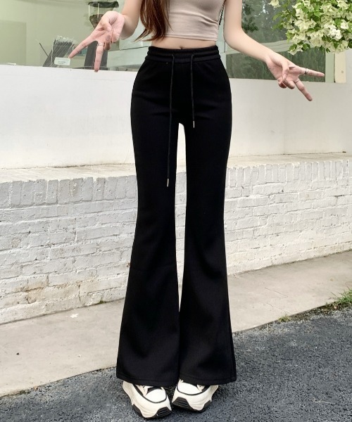 lilful（リルフル）の「裾フレア スリムデザイン スウェットパンツ（スウェットパンツ・レディース・ブラック/グレー/ライトグレー/ダークグレー・M/L）」の20枚目の写真