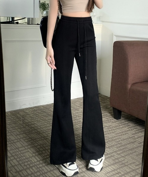 lilful（リルフル）の「裾フレア スリムデザイン スウェットパンツ（スウェットパンツ・レディース・ブラック/グレー/ライトグレー/ダークグレー・M/L）」の22枚目の写真