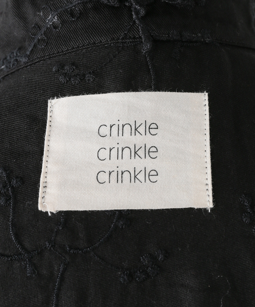 crinkle crinkle crinkle(クリンクルクリンクルクリンクル)の「【crinkle crinkle crinkle/クリンクルクリンクルクリンクル】EMB MILITARY SH(ブルゾン・レディース・ブラック/ベージュ・FREE)」の10枚目の写真