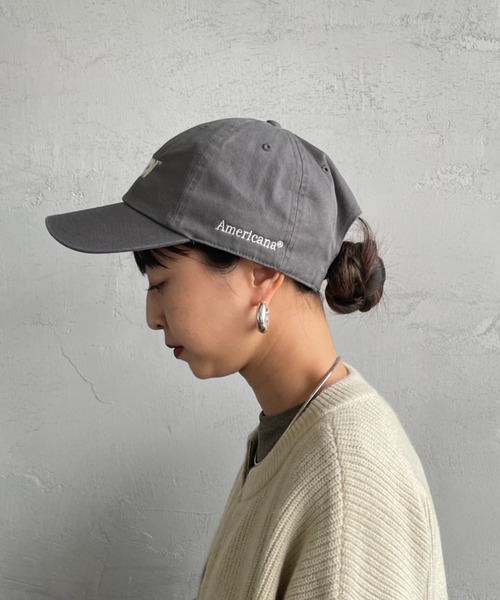 AMERICANA（アメリカーナ）の「[Americana/アメリカーナ] AMERCN 47クリーンナップ ブランドロゴ刺繍 キャップ（キャップ・レディース・チャコールグレー/ブラック/ネイビー・ONE SIZE）」の12枚目の写真
