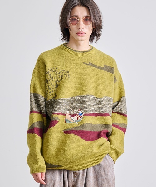 Revo. ヴィンテージライク ジャガード ルーズニット プルオーバー