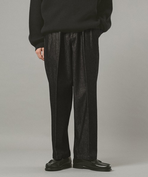 セール】タックデニム/ワイドスラックス（デニムパンツ）｜RAGEBLUE