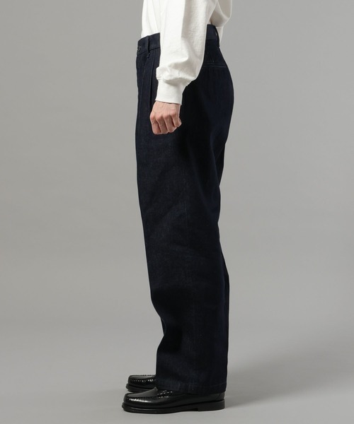 セール】タックデニム/ワイドスラックス（デニムパンツ）｜RAGEBLUE
