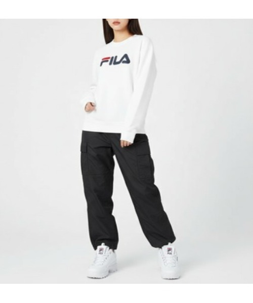 FILA(フィラ)の「Cotton/Nylon Stretch Wide Pants(その他パンツ・レディース・ライトピンク/ブラック・L/M/S/XS)」の5枚目の写真