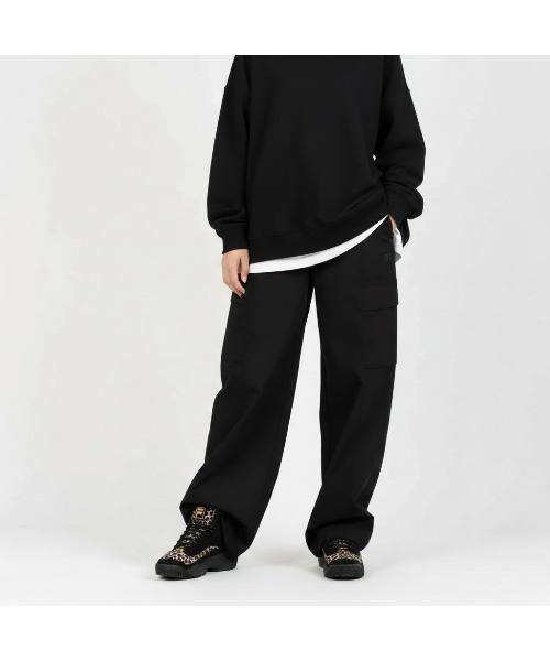 FILA(フィラ)の「Cotton/Nylon Stretch Wide Pants(その他パンツ・レディース・ライトピンク/ブラック・L/M/S/XS)」の4枚目の写真