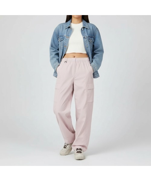 FILA(フィラ)の「Cotton/Nylon Stretch Wide Pants(その他パンツ・レディース・ライトピンク/ブラック・L/M/S/XS)」の10枚目の写真