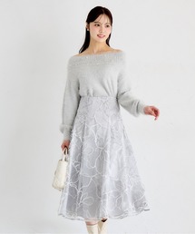 tocco closet | バックレースアップモールレースタックフレアスカート(スカート)