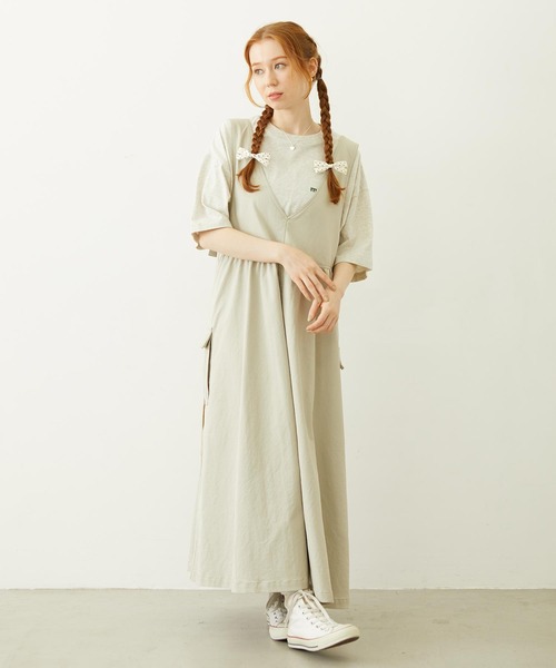 MILKFED.(ミルクフェド)の「MILITARY DRESS(ワンピース・レディース・オリーブ/ベージュ/チャコール・ONE SIZE)」の1枚目の写真