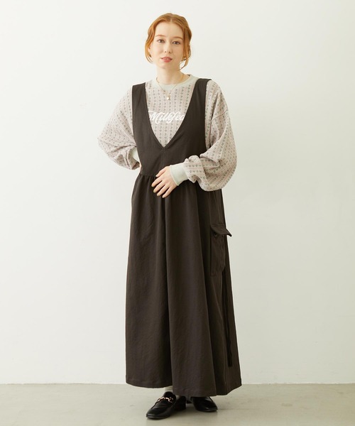 MILKFED.(ミルクフェド)の「MILITARY DRESS(ワンピース・レディース・オリーブ/ベージュ/チャコール・ONE SIZE)」の2枚目の写真