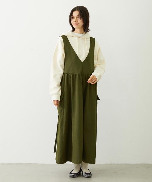 MILKFED.(ミルクフェド)の「MILITARY DRESS(ワンピース・レディース・オリーブ/ベージュ/チャコール・ONE SIZE)」の16枚目の写真