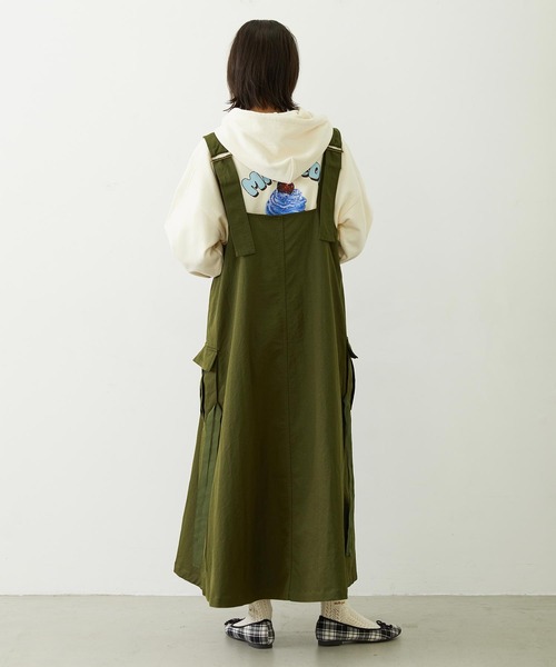 MILKFED.(ミルクフェド)の「MILITARY DRESS(ワンピース・レディース・オリーブ/ベージュ/チャコール・ONE SIZE)」の19枚目の写真