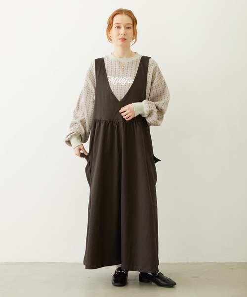 MILKFED.(ミルクフェド)の「MILITARY DRESS(ワンピース・レディース・オリーブ/ベージュ/チャコール・ONE SIZE)」の4枚目の写真