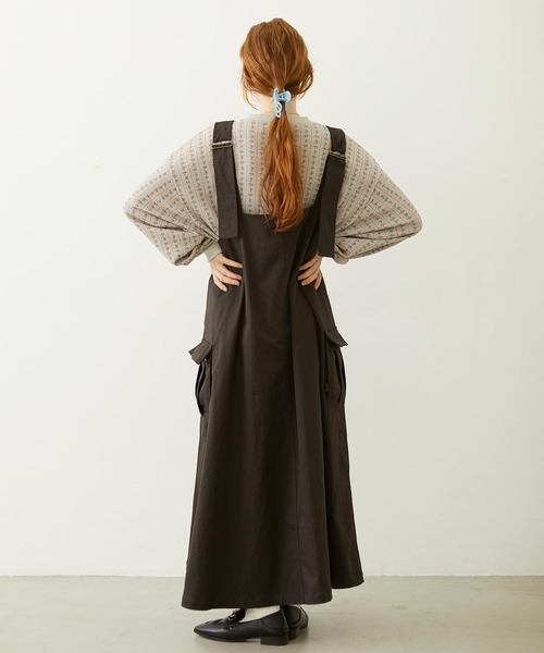 MILKFED.(ミルクフェド)の「MILITARY DRESS(ワンピース・レディース・オリーブ/ベージュ/チャコール・ONE SIZE)」の7枚目の写真