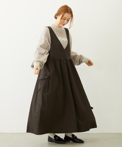 MILKFED.(ミルクフェド)の「MILITARY DRESS(ワンピース・レディース・オリーブ/ベージュ/チャコール・ONE SIZE)」の10枚目の写真