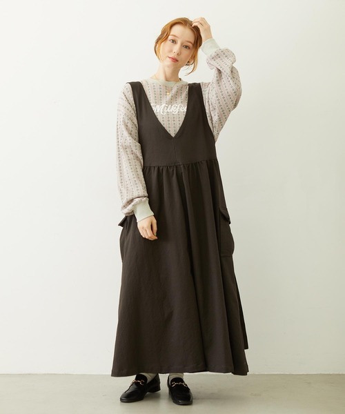 MILKFED.(ミルクフェド)の「MILITARY DRESS(ワンピース・レディース・オリーブ/ベージュ/チャコール・ONE SIZE)」の11枚目の写真