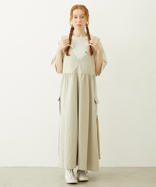 MILKFED.(ミルクフェド)の「MILITARY DRESS(ワンピース・レディース・オリーブ/ベージュ/チャコール・ONE SIZE)」の22枚目の写真