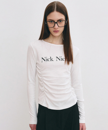NICOLE PINTUCK SHIRRING TOP_IVORY