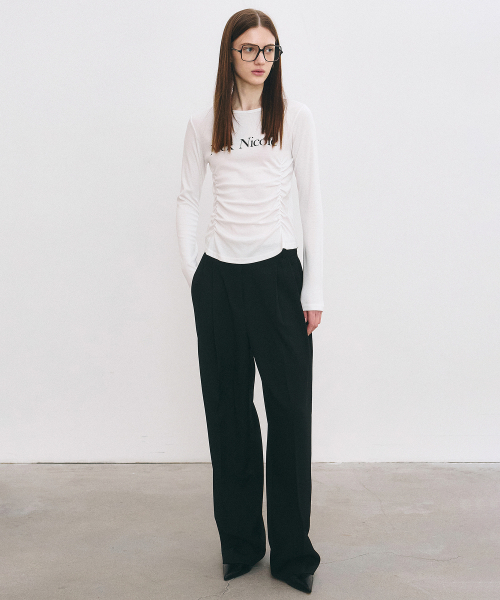 NICK&NICOLE（ニックアンドニコール）の「NICOLE PINTUCK SHIRRING TOP_IVORY（Tシャツ/カットソー・レディース・その他・FREE）」の4枚目の写真