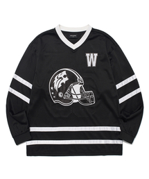 WKNDRS（ウィーキャンドース）の「GUARDIAN FOOTBALL JERSEY (BLACK)（Tシャツ/カットソー・メンズ）」