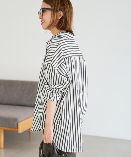 ≪WEB限定 / 追加≫コットンストライプレギュラーカラーシャツ 2