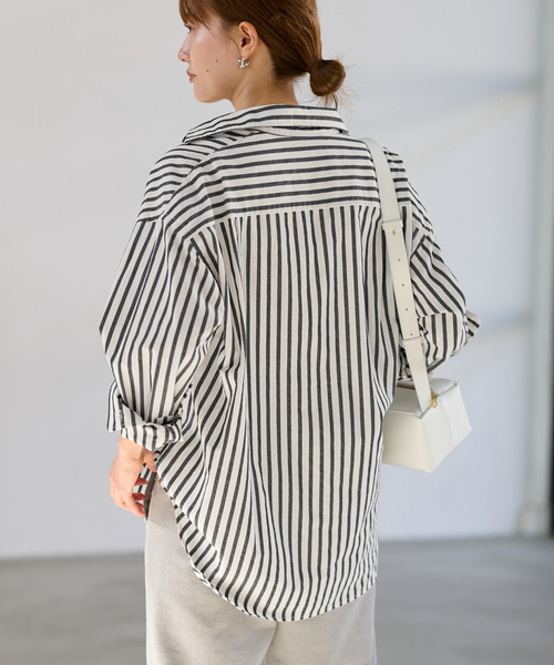 FRAMeWORK（フレームワーク）の「≪WEB限定 / 追加≫コットンストライプレギュラーカラーシャツ 2（シャツ/ブラウス・レディース・ホワイト系その他・FREE）」の10枚目の写真