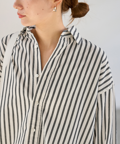 FRAMeWORK（フレームワーク）の「≪WEB限定 / 追加≫コットンストライプレギュラーカラーシャツ 2（シャツ/ブラウス・レディース・ホワイト系その他・FREE）」の11枚目の写真