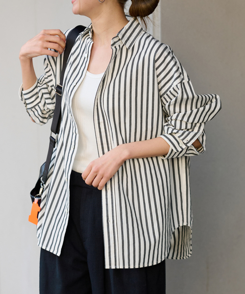 ≪WEB限定 / 追加≫コットンストライプレギュラーカラーシャツ 2