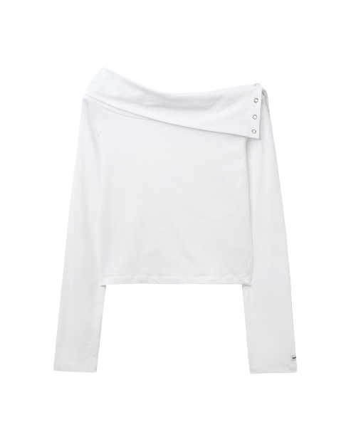 RENSE(レンセ)の「Snap Off Long Sleeve Tee White(Tシャツ/カットソー・レディース・その他・OS)」の3枚目の写真