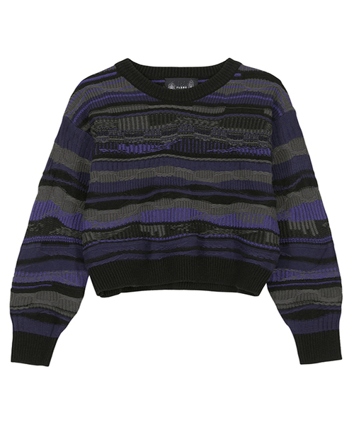 4Mix Knit Sweater (FL-147_Purple)