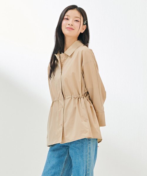 CHASECULT（チェイスカルト）の「レディース オープンカラー ジャケット型 7部シャツ-DARG5465B0X（シャツ/ブラウス・レディース・Beige・90/85）」の2枚目の写真