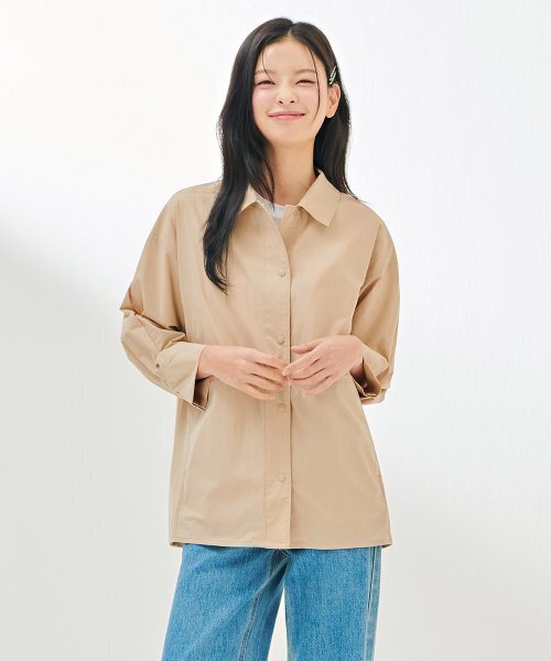 CHASECULT（チェイスカルト）の「レディース オープンカラー ジャケット型 7部シャツ-DARG5465B0X（シャツ/ブラウス・レディース・Beige・90/85）」の3枚目の写真