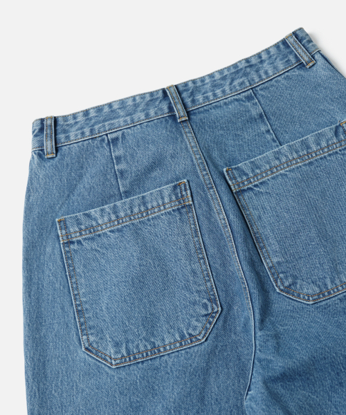 FRIZMWORKS(フリズムワークス)の「WASHED DENIM DOUBLE KNEE SHORTS _ LIGHT BLUE(その他パンツ・メンズ・その他・MEDIUM/LARGE/X-LARGE)」の7枚目の写真