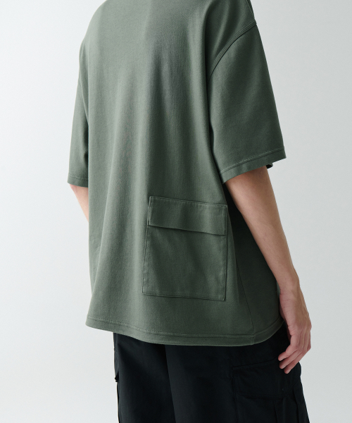 MUSINSA STANDARD（ムシンサスタンダード）の「[シティレジャー] オーバーサイズグラシスポケットTシャツ [カーキ]（Tシャツ/カットソー・メンズ・その他・XX-LARGE/LARGE/MEDIUM/SMALL/X-LARGE）」の5枚目の写真