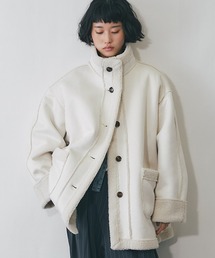 ANOTHER S(アナザーエス)のフェイクムートンスタンドコート(ムートンコート)