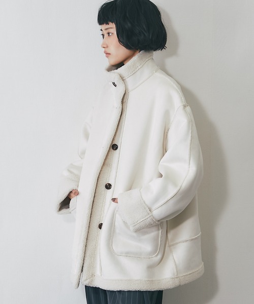 フェイクムートンスタンドコート（ムートンコート）｜ANOTHER S