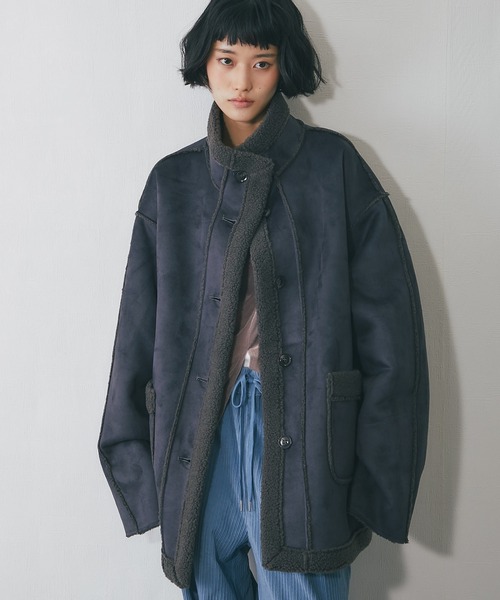 フェイクムートンスタンドコート（ムートンコート）｜ANOTHER S