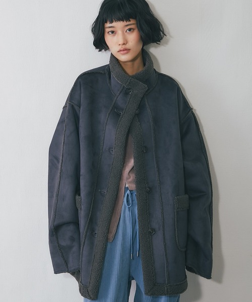 フェイクムートンスタンドコート（ムートンコート）｜ANOTHER S