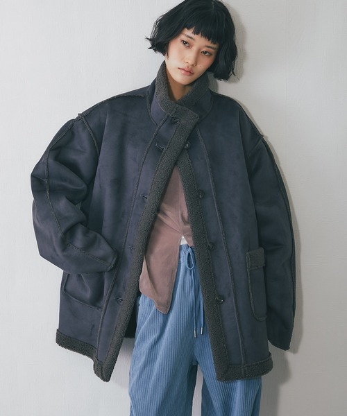 フェイクムートンスタンドコート（ムートンコート）｜ANOTHER S