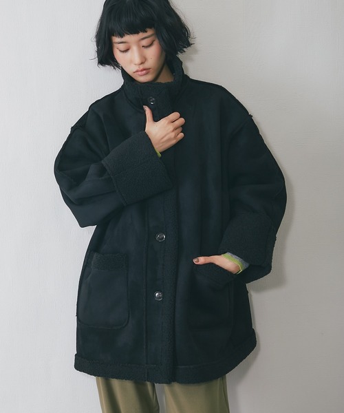 フェイクムートンスタンドコート（ムートンコート）｜ANOTHER S