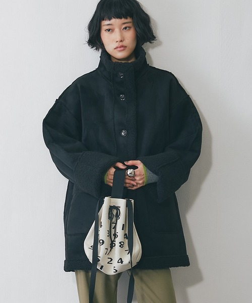 ムートンコート　アンタイトル　タグ付き新品未使用 ANOTHER S（アナザーエス）の「フェイクムートンスタンドコート