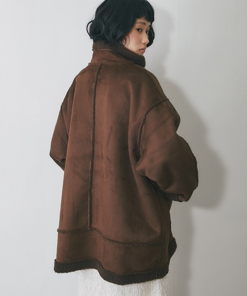 【オーダーメイド】ムートンコート フェイクムートンスタンドコート（ムートンコート）｜ANOTHER S