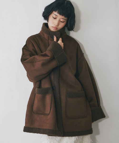 フェイクムートンスタンドコート（ムートンコート）｜ANOTHER S
