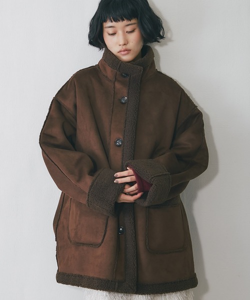 フェイクムートンスタンドコート（ムートンコート）｜ANOTHER S