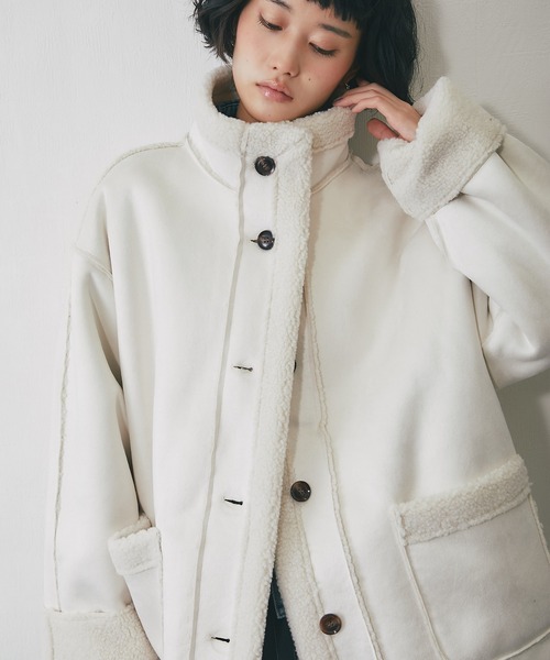 ANOTHER S（アナザーエス）の「フェイクムートンスタンドコート