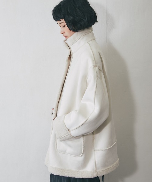 OHGA❤︎ムートンコート❤︎ホワイト❤︎M❤︎ ohga ムートンコートホワイト