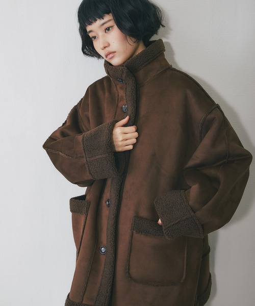 フェイクムートンスタンドコート（ムートンコート）｜ANOTHER S