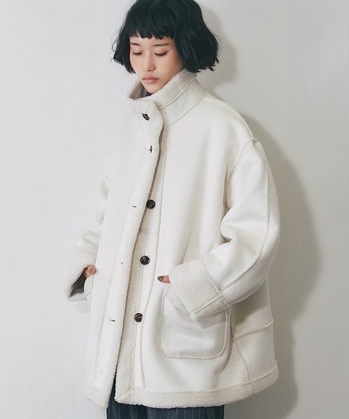 ANOTHER S（アナザーエス）の「フェイクムートンスタンドコート