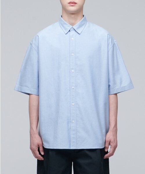 MUSINSA STANDARD（ムシンサスタンダード）の「特大オックスフォード半袖シャツ[スカイブルー]（シャツ/ブラウス・メンズ・その他・SMALL/MEDIUM/LARGE/X-LARGE/XX-LARGE）」の8枚目の写真