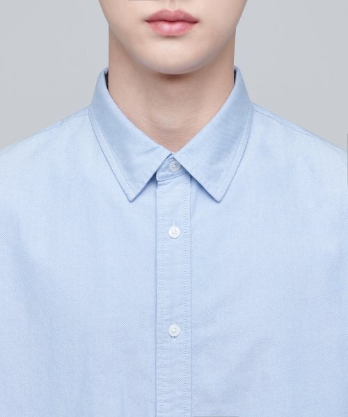 MUSINSA STANDARD（ムシンサスタンダード）の「特大オックスフォード半袖シャツ[スカイブルー]（シャツ/ブラウス・メンズ・その他・SMALL/MEDIUM/LARGE/X-LARGE/XX-LARGE）」の11枚目の写真